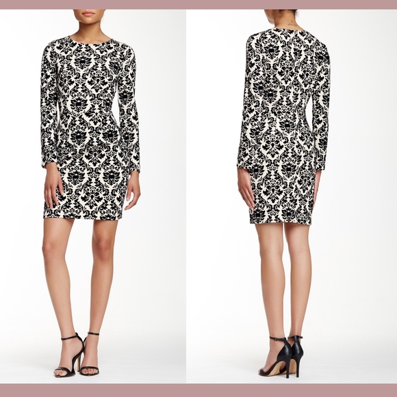 NWT $128 CeCe by Cynthia Steffe Heirloom Long Sleeve‎ Sheath Dress [SZ 4 ] - Picture 2 of 8